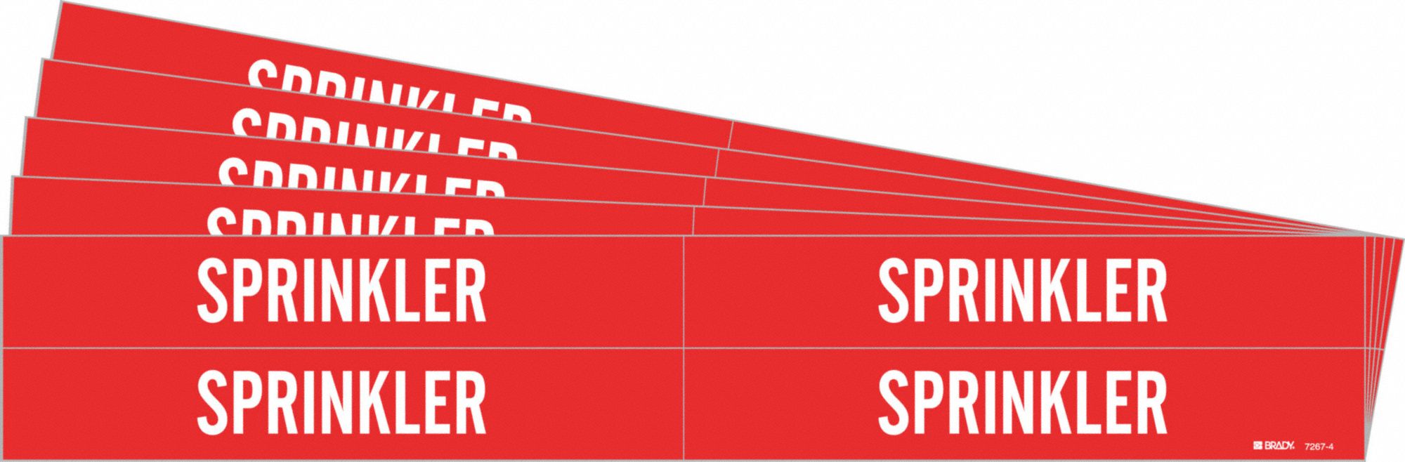 Pipe Marker Adhesive White Sprinkler PK5