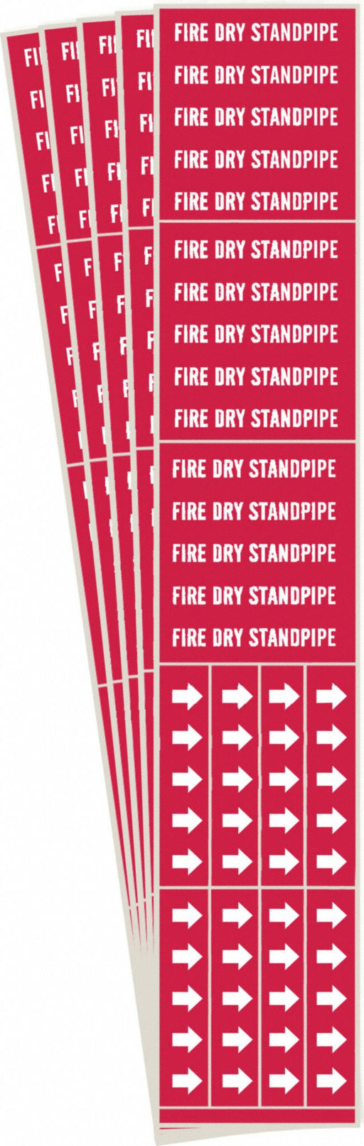 Pipe Marker White Fire Dry Standpipe PK5