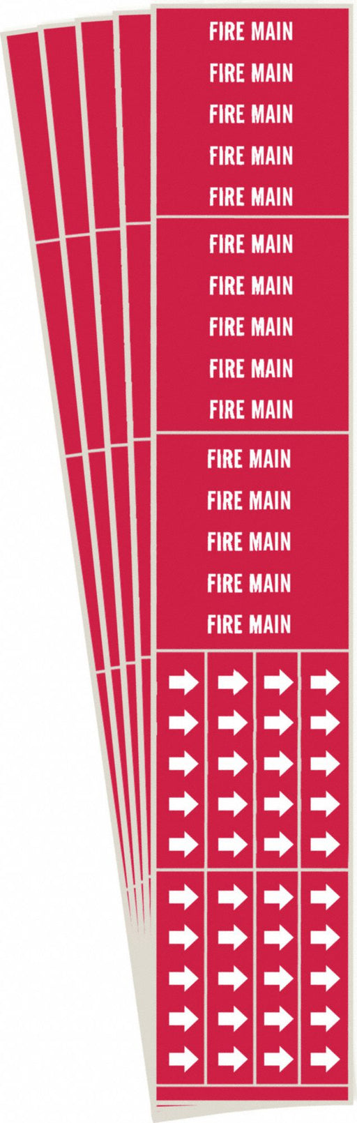 Pipe Marker Adhesive White Fire Main PK5