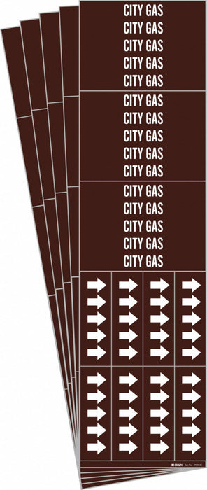 Pipe Marker Adhesive White City Gas PK5