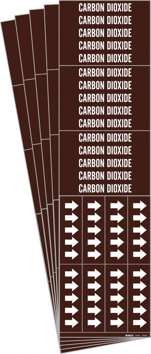 Pipe Marker White Carbon Dioxide PK5