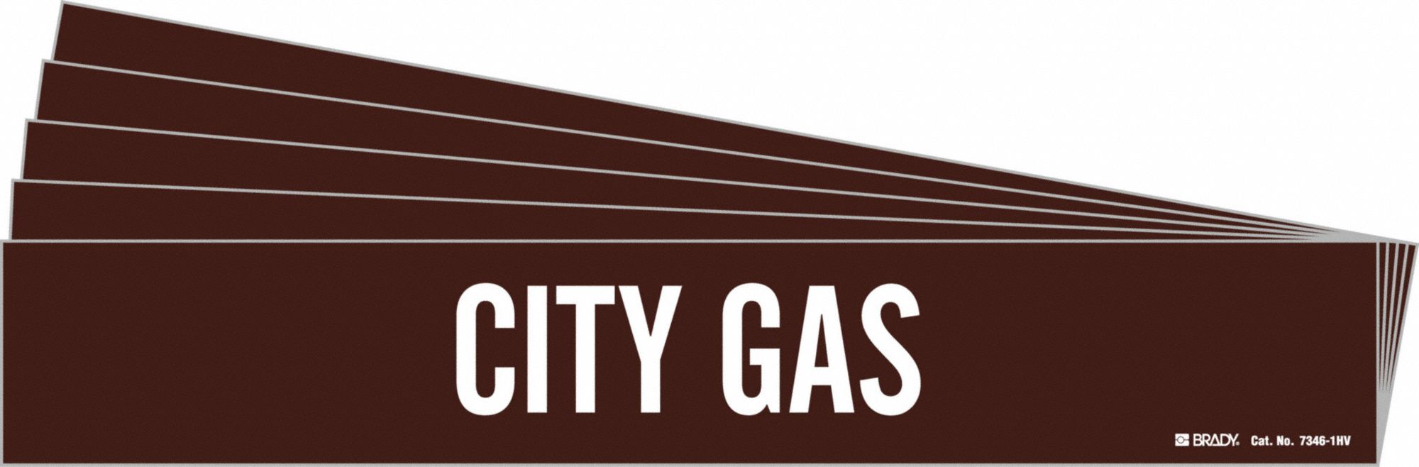 Pipe Marker Adhesive White City Gas PK5