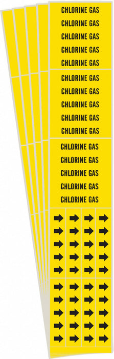 Pipe Marker Black Chlorine Gas PK5