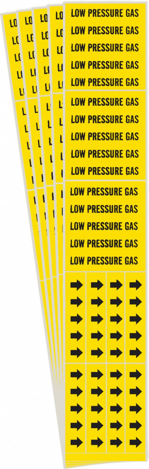 Pipe Marker Black Low Pressure Gas PK5