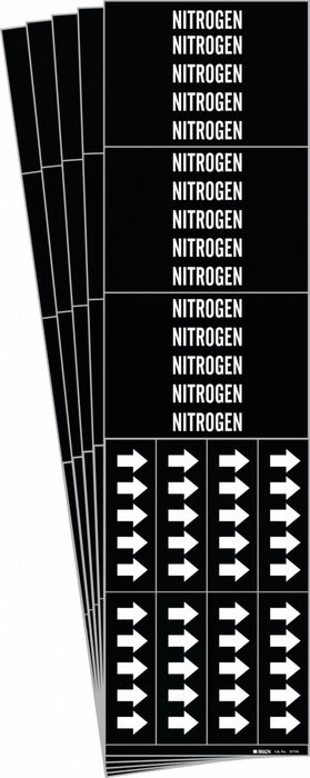 Pipe Marker Adhesive White Nitrogen PK5
