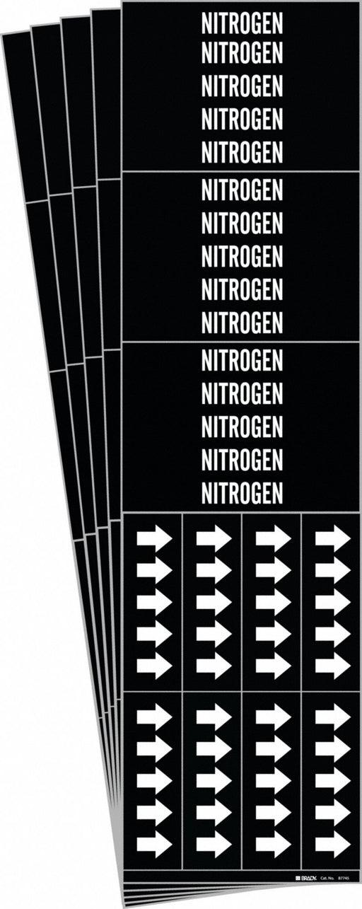Pipe Marker Adhesive White Nitrogen PK5