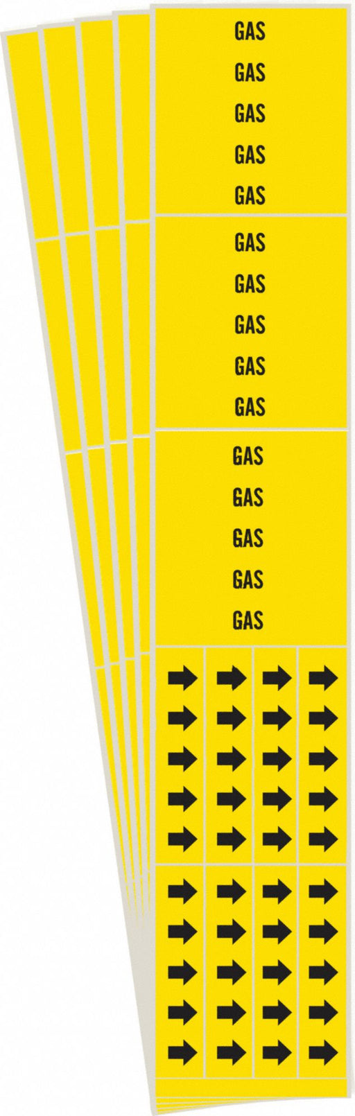Pipe Marker Adhesive Black Gas PK5