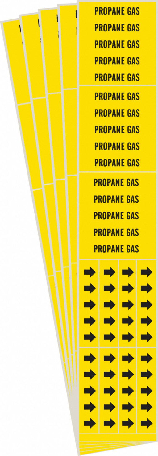 Pipe Marker Black Propane Gas PK5