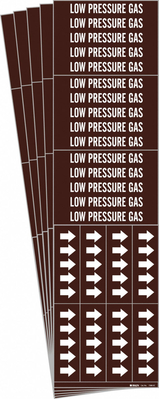 Pipe Marker White Low Pressure Gas PK5