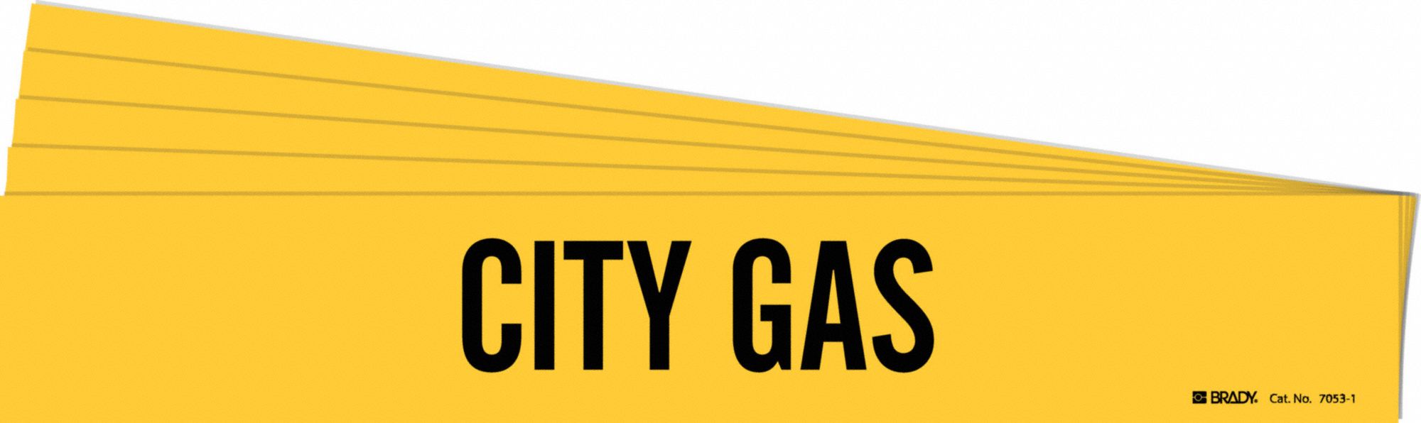 Pipe Marker Adhesive Black City Gas PK5