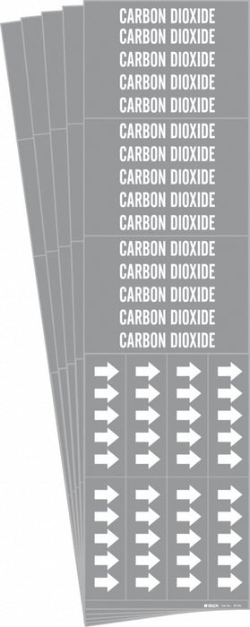 Pipe Marker White Carbon Dioxide PK5