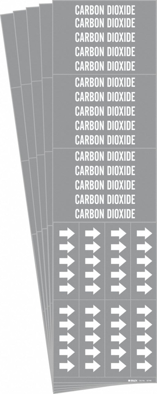 Pipe Marker White Carbon Dioxide PK5