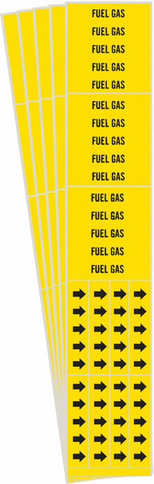 Pipe Marker Adhesive Black Fuel Gas PK5