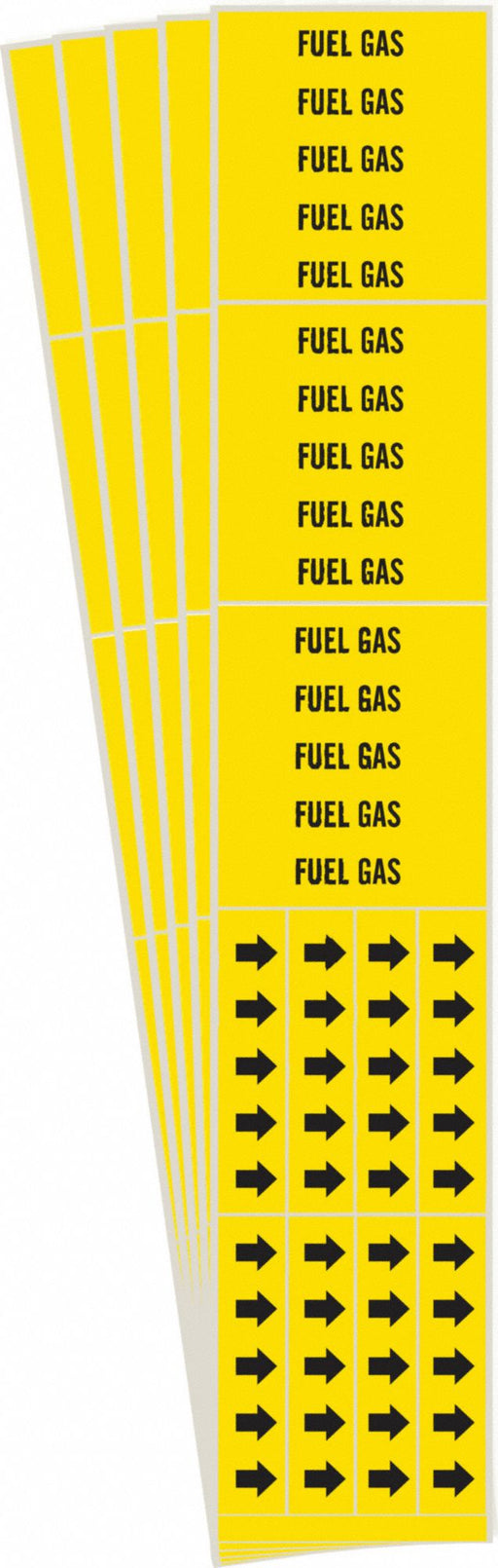 Pipe Marker Adhesive Black Fuel Gas PK5