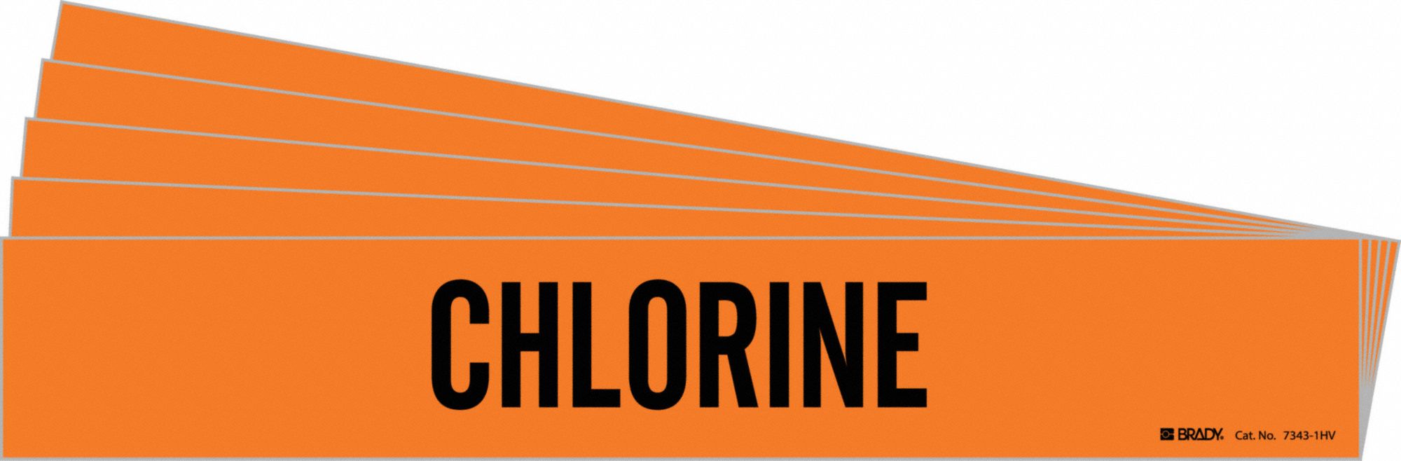 Pipe Marker Adhesive Black Chlorine PK5