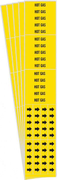 Pipe Marker Adhesive Black Hot Gas PK5