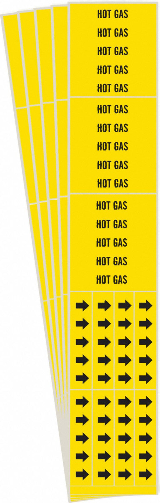 Pipe Marker Adhesive Black Hot Gas PK5