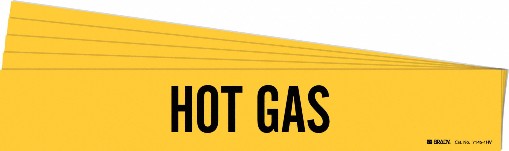 Pipe Marker Adhesive Black Hot Gas PK5