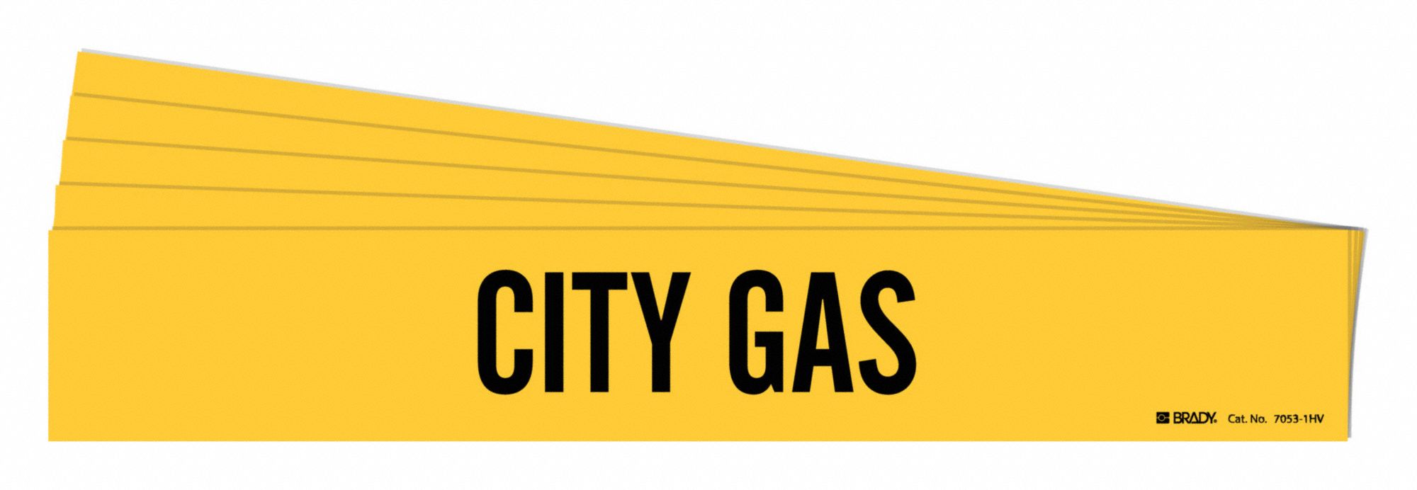 Pipe Marker Adhesive Black City Gas PK5