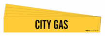 Pipe Marker Adhesive Black City Gas PK5