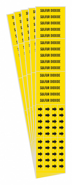 Pipe Marker Black Sulfur Dioxide PK5
