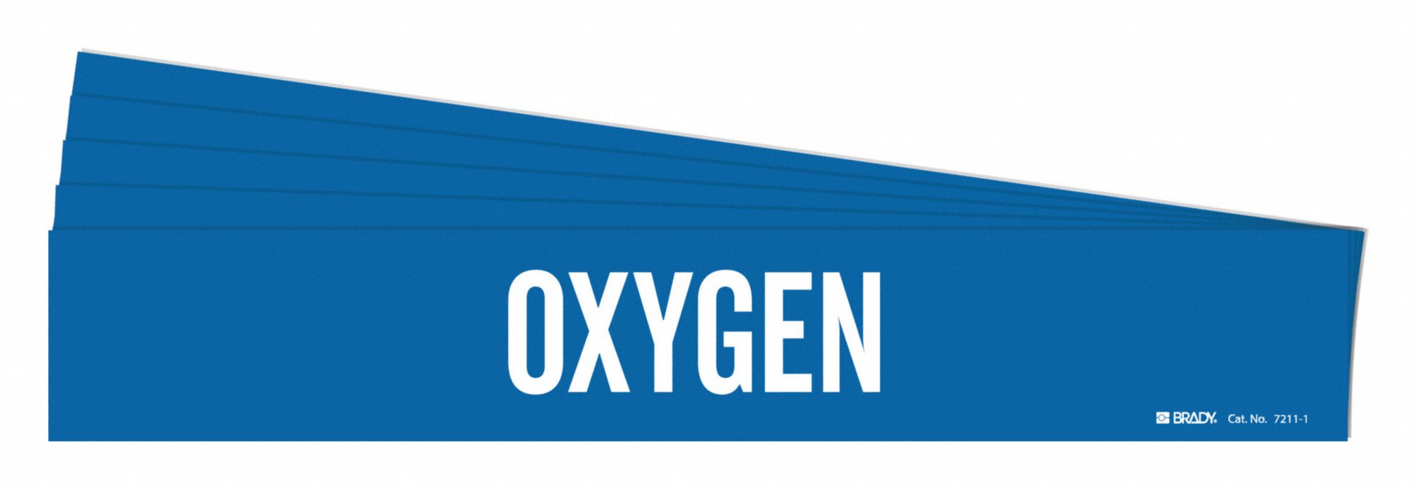 Pipe Marker Adhesive White Oxygen PK5