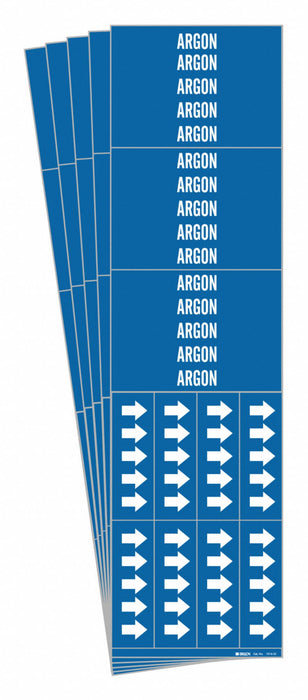 Pipe Marker Adhesive White Argon PK5