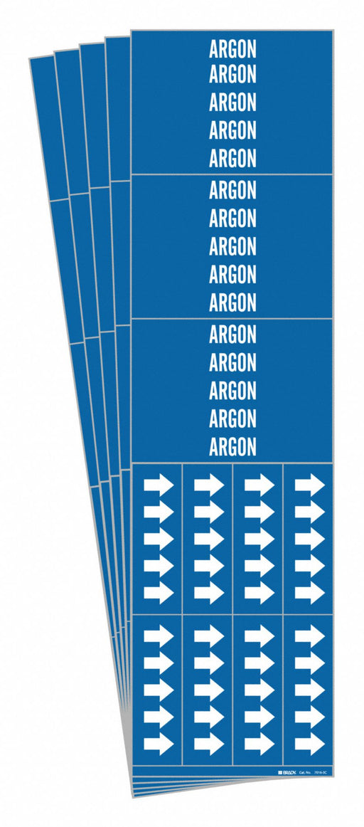 Pipe Marker Adhesive White Argon PK5