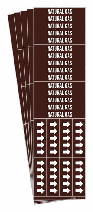 Pipe Marker White Natural Gas PK5