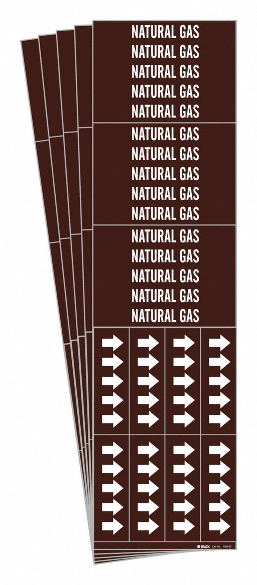 Pipe Marker White Natural Gas PK5