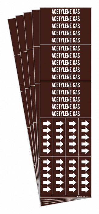 Pipe Marker White Acetylene Gas PK5