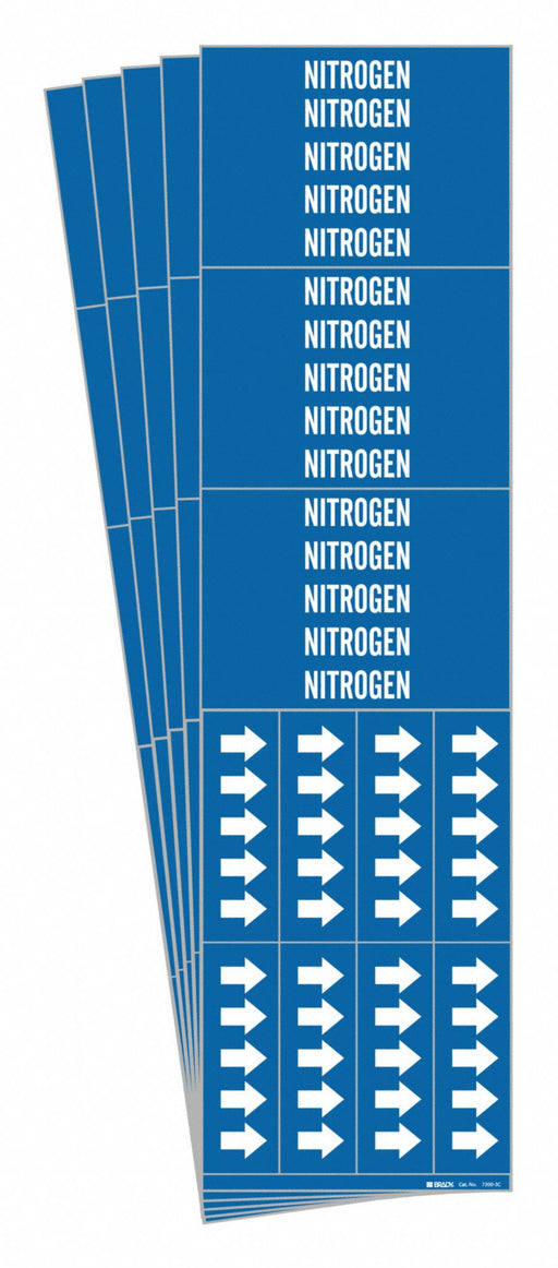 Pipe Marker Adhesive White Nitrogen PK5