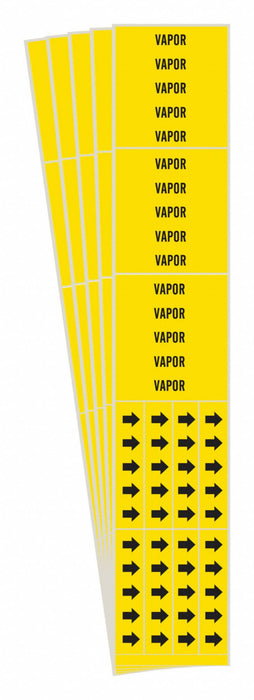 Pipe Marker Adhesive Black Vapor PK5
