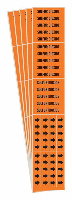 Pipe Marker Black Sulfur Dioxide PK5