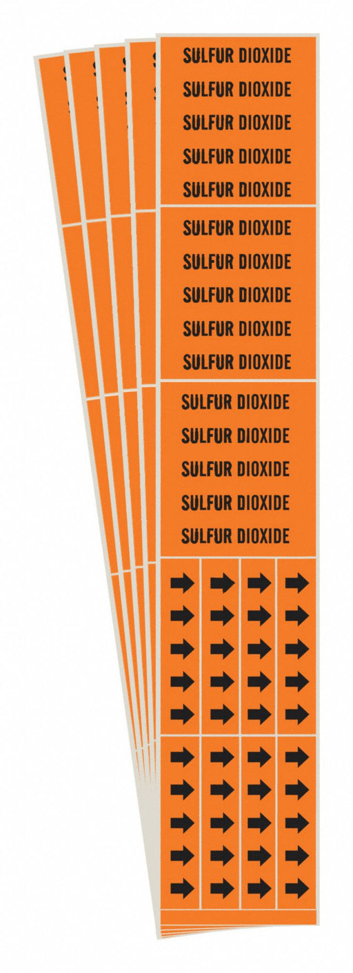 Pipe Marker Black Sulfur Dioxide PK5