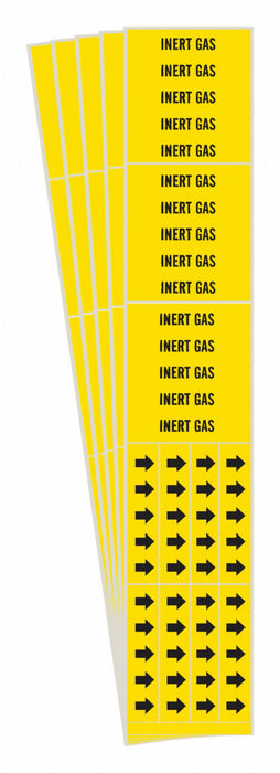 Pipe Marker Adhesive Black Inert Gas PK5