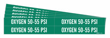 Pipe Marker White Oxygen 50-55 PSI PK5