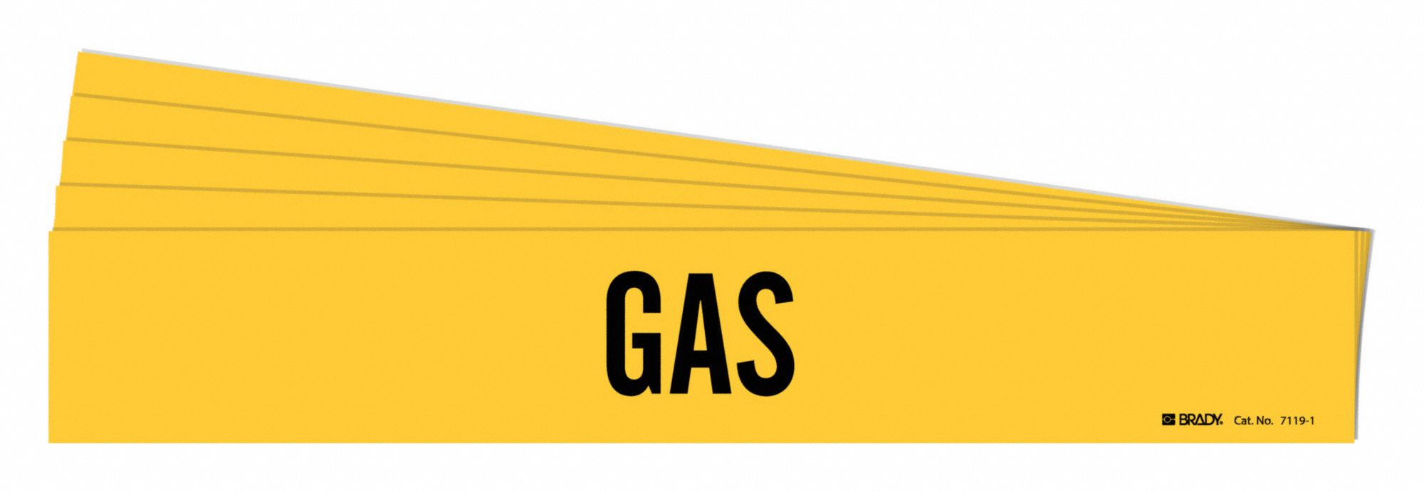 Pipe Marker Adhesive Black Gas PK5