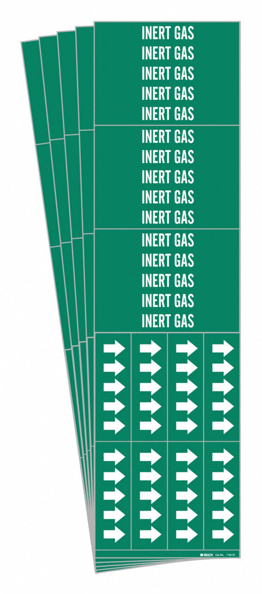 Pipe Marker Adhesive White Inert Gas PK5
