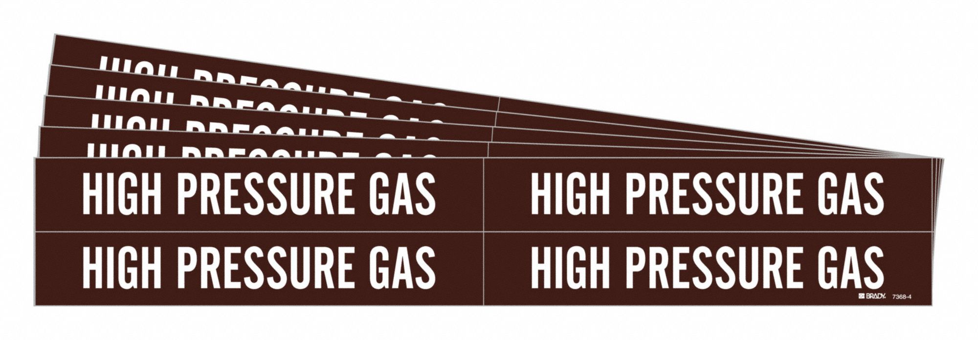 Pipe Marker White High Pressure Gas PK5