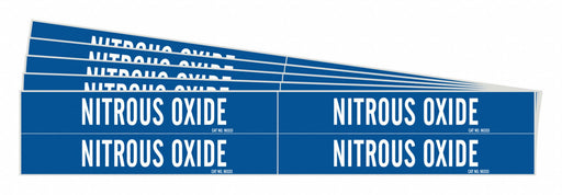 Pipe Marker White Nitrous Oxide PK5