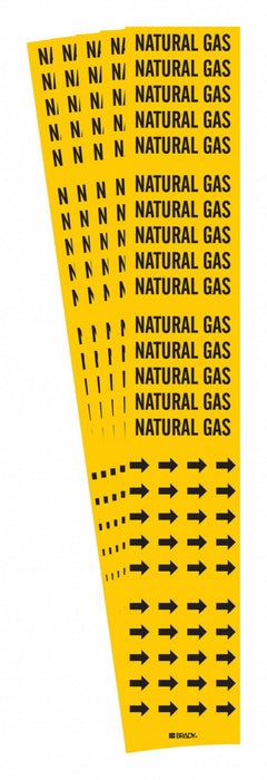 Pipe Marker Black Natural Gas PK5