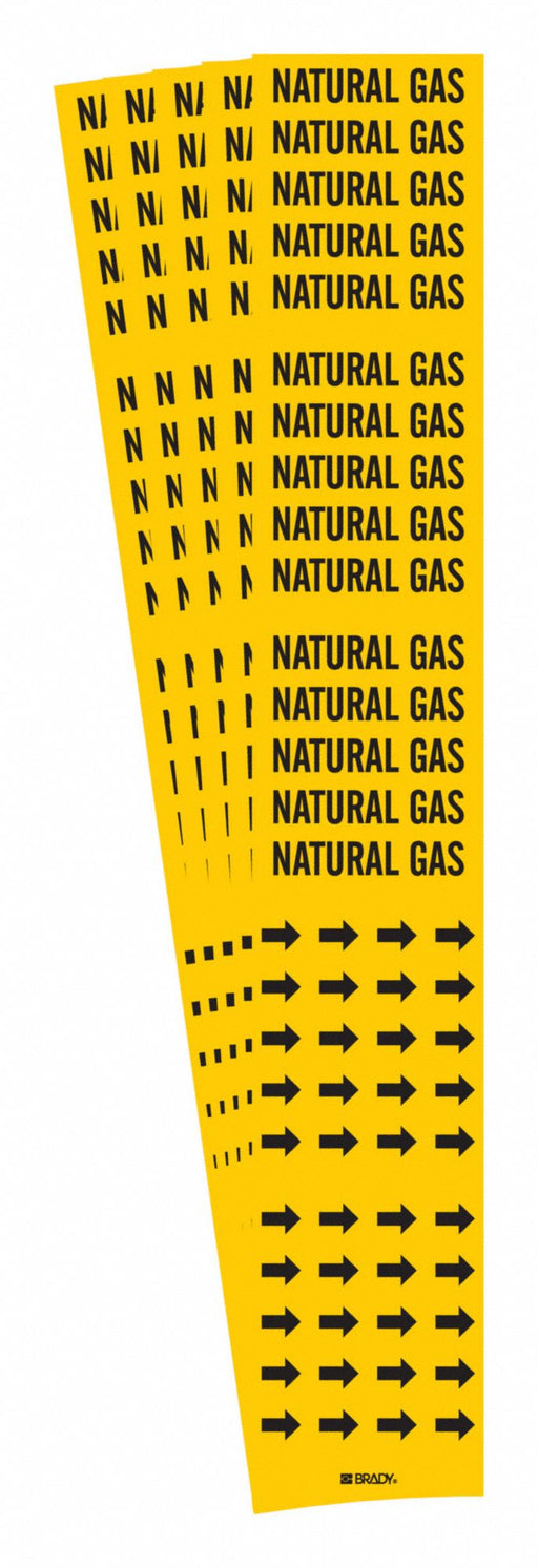 Pipe Marker Black Natural Gas PK5