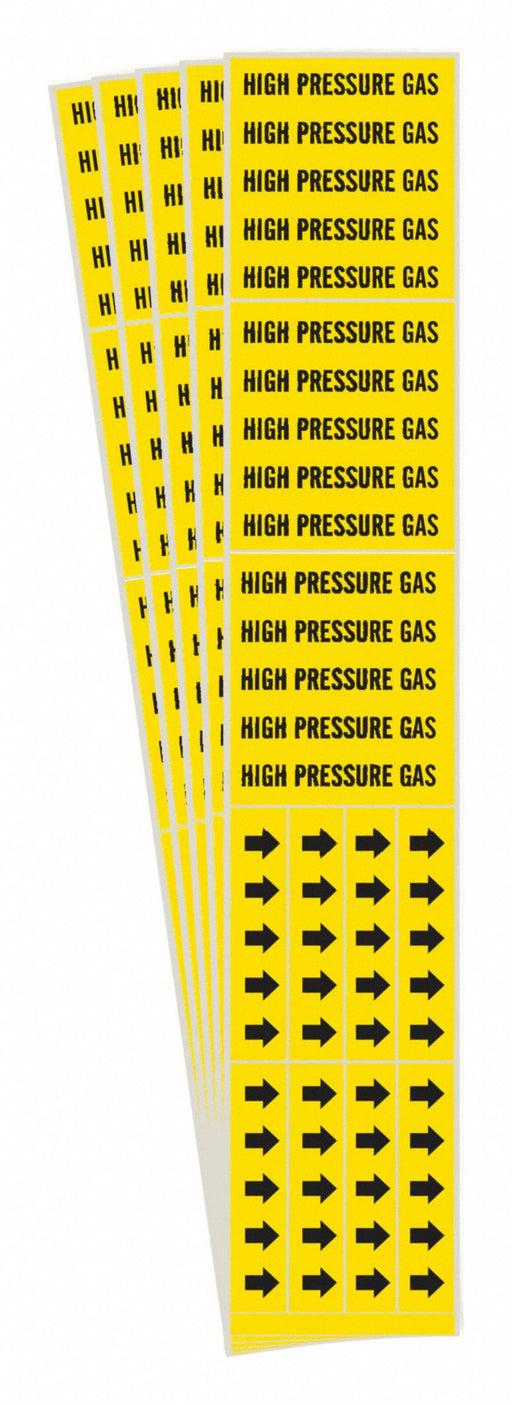 Pipe Marker Black High Pressure Gas PK5