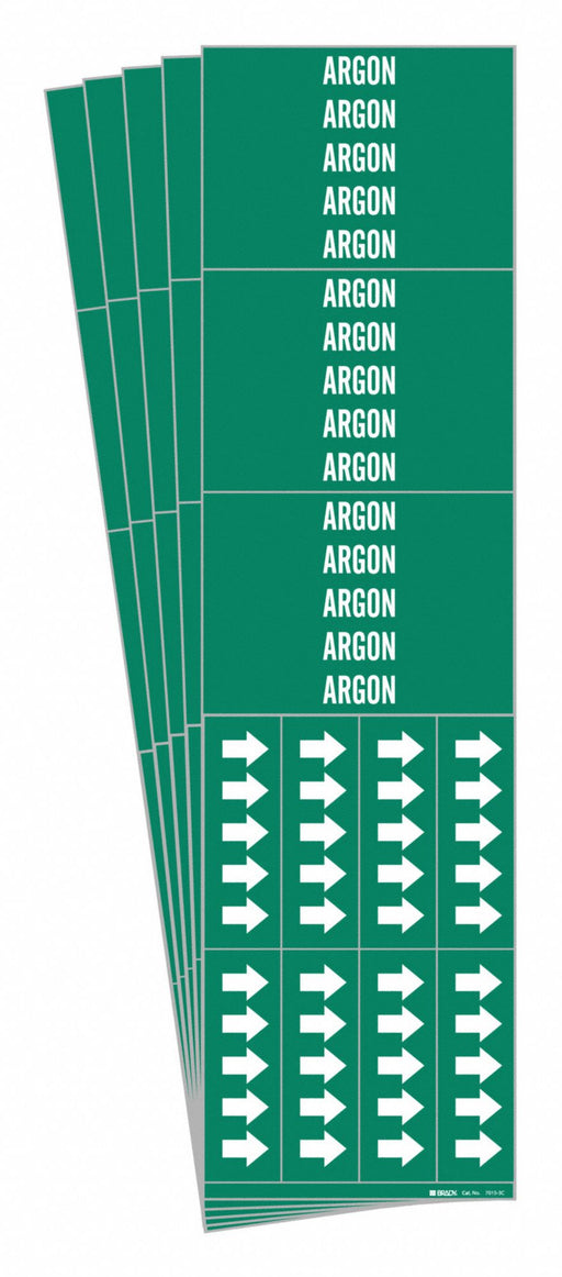 Pipe Marker Adhesive White Argon PK5