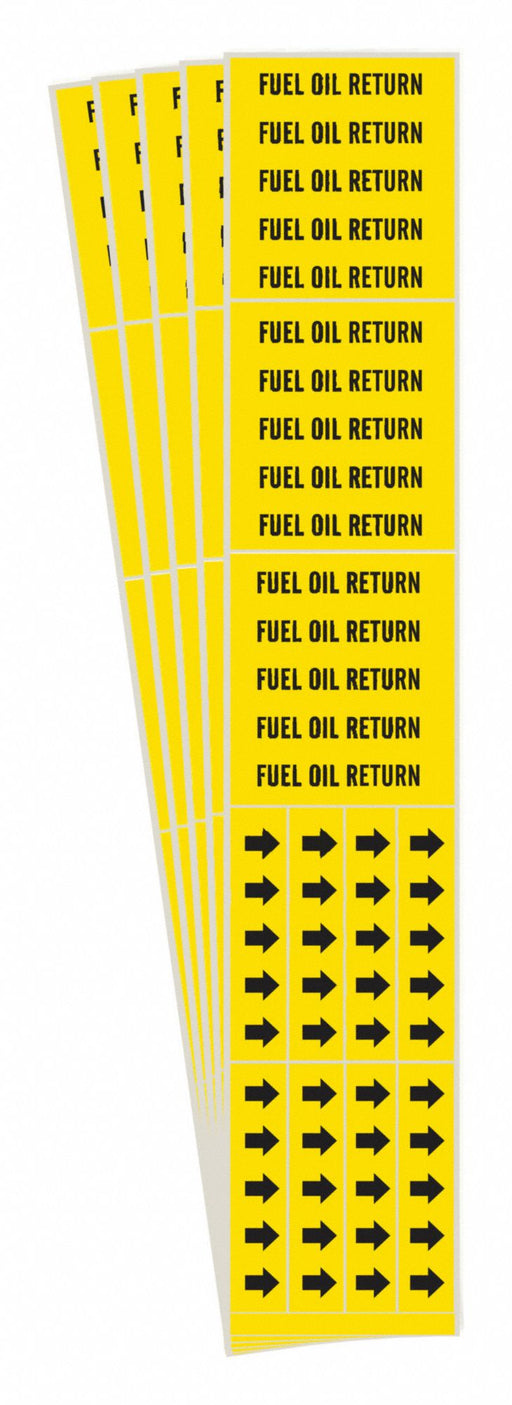 Pipe Marker Black Fuel Oil Return PK5