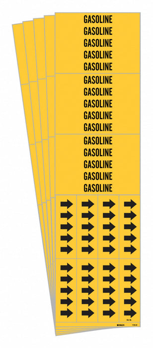 Pipe Marker Adhesive Black Gasoline PK5