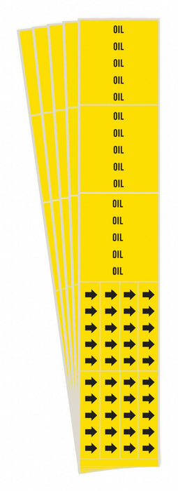 Pipe Marker Adhesive Black Oil PK5