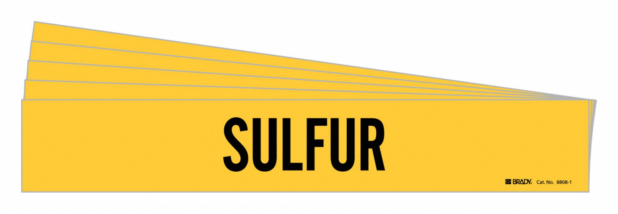 Pipe Marker Adhesive Black Sulfur PK5