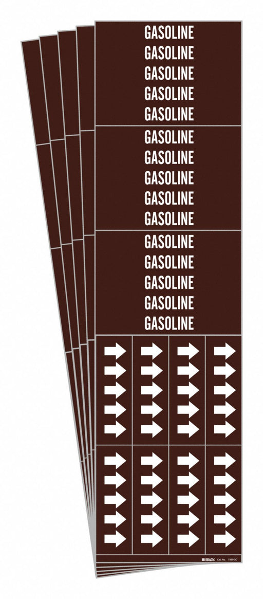 Pipe Marker Adhesive White Gasoline PK5